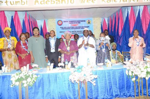 A cross section of members on the High Table during the 2022 Induction and Workshop Ceremony